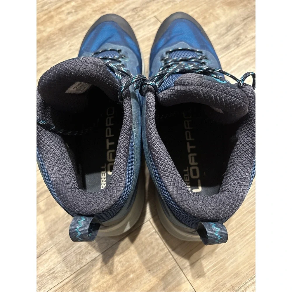 Merrell Mens Moab Speed Mid GTX Navy Marine Blue Hiking Shoes‎ GORE-TEX US 14